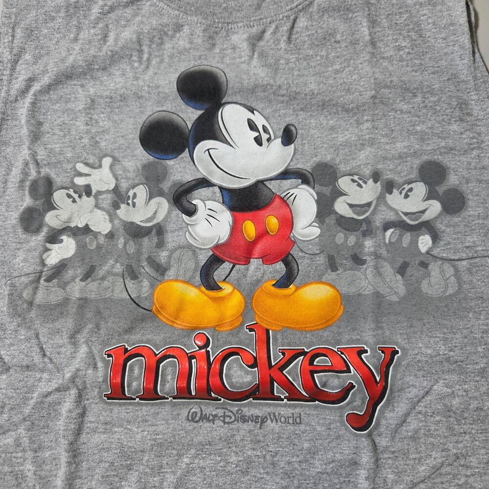 Walt Disney World Shirt Mens Small Gray Mickey Mouse Graphic Sleeveless Tank